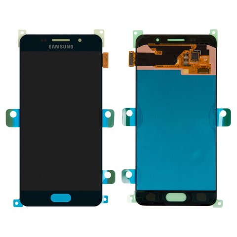 Дисплей для Samsung A310 Galaxy A3 2016 , чорний, без рамки, Original, сервісне опаковання, #GH97 18249B GH97 19803B