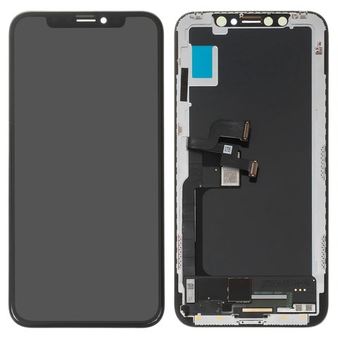 Дисплей для Apple iPhone X, чорний, з рамкою, High Copy, OLED , Self welded OEM