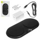 Беспроводное зарядное устройство Baseus Dual, Quick Charge, на два телефона, 220 В, (выход 5В/7.5В/10В), (USB тип-C вход 5В 3А/9В 3А), черное, USB тип-C, пластик, металл, #WXXHJ-01