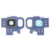 Стекло камеры для Samsung G960 Galaxy S9, синее, с рамкой, coral blue