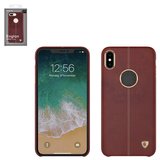 Чохол Nillkin Englon Leather Cover для iPhone XS Max, коричневий, з отвором під логотип, пластик, PU шкіра, #6902048163423