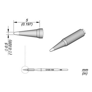 Паяльное жало JBC Tools JBC C105 106 конус 