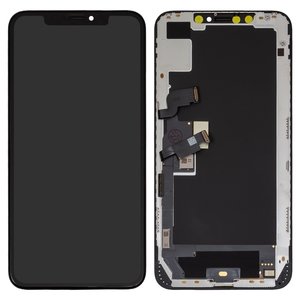 Дисплей для iPhone XS Max, черный, с рамкой, High Copy, OLED , OEM soft