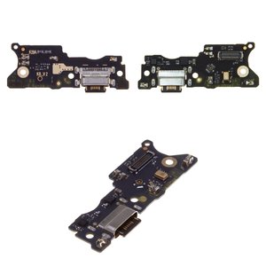 Шлейф для Xiaomi Redmi 10 2021 , Redmi 10 2022 , конектора зарядки, з мікрофоном, з компонентами, плата зарядки