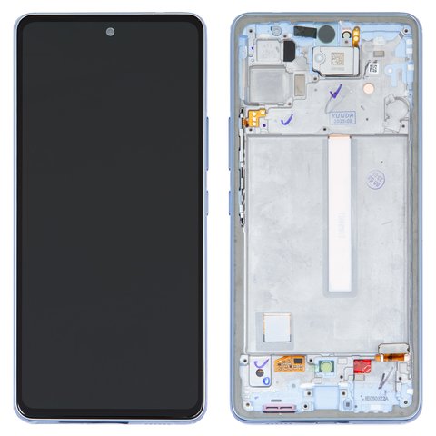 Дисплей для Samsung A536 Galaxy A53 5G, синий, с рамкой, Original, сервисная упаковка, #GH82 28025C