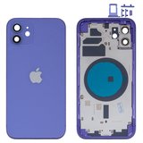 Корпус для iPhone 12, фиолетовый, с держателем SIM-карты, с боковыми кнопками, purple