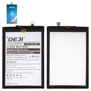 Акумулятор Deji BL 49NT для Tecno Pop 7 BF6 , Pop 8, Pop 9 4G, Spark Go 2023  BF7 , Spark Go 2024  BG6 , Spark Go 1 KL4 , Li ion, 3,85 B, 5000 мАг