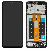 Дисплей для Samsung A066 Galaxy A06 5G, чорний, з рамкою, Оригінал (переклеєне скло)