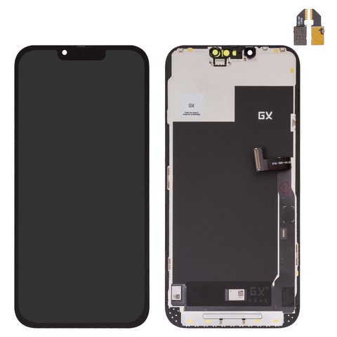 Дисплей для iPhone 13 Pro Max, черный, с рамкой, High Copy, без микросхемы, OLED , GX OEM hard