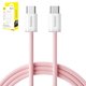 USB кабель Baseus Dynamic 4, 2xUSB тип-C, 100 см, 100 Вт, розовый, в нейлоновой оплетке, #P10381400411-00