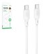 USB кабель Borofone BX113, 2xUSB тип-C, 100 см, 60 Вт, білий, #6941991115462