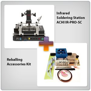 Estación de soldadura infrarroja ACHI IR PRO SC + Juego de accesorios para reballing