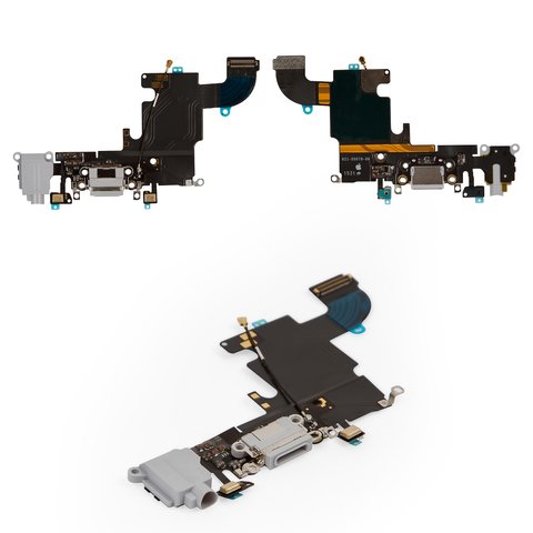 Cable flex puede usarse con iPhone 6S, del conector de carga, del conector de auriculares, gris, con micrófono, con componentes