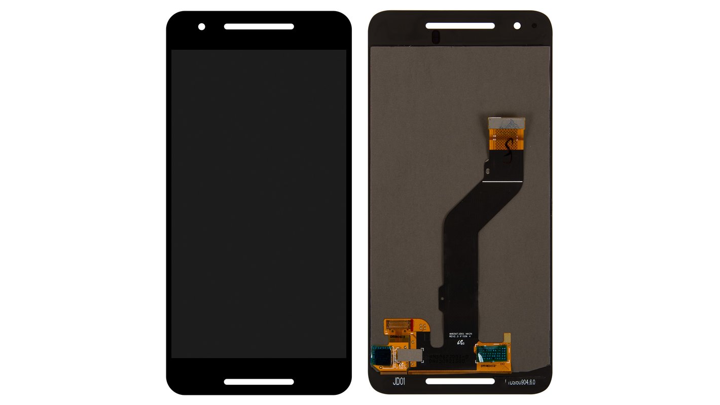Pantalla LCD puede usarse con Huawei Nexus 6P, negro, sin marco, original  (vidrio reemplazado), NIN-A22/NIN-A2 - All Spares