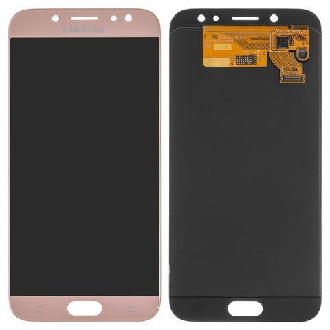 Дисплей для Samsung J730 Galaxy J7 2017 , розовый, без рамки, Original PRC , original glass