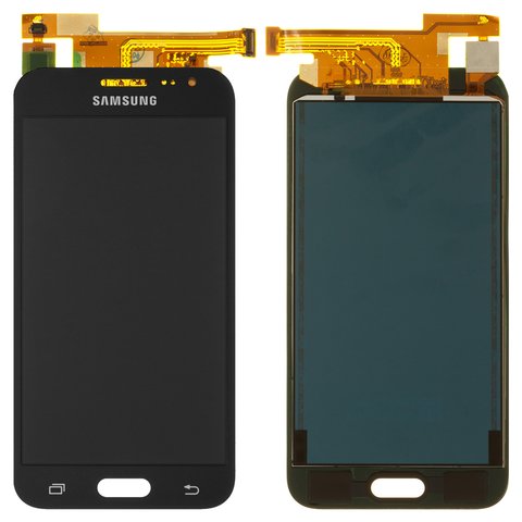 Pantalla LCD puede usarse con Samsung J200 Galaxy J2, negro, sin ajuste de brillo, sin marco, Copy, TFT 