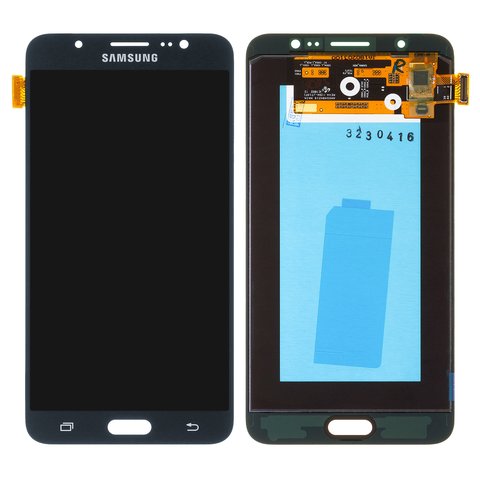 LCD compatible with Samsung J710 Galaxy J7 2016 , black, without frame, original change glass 