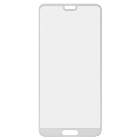Tempered Glass Screen Protector All Spares compatible with Huawei P20, 0,26 mm 9H, Full Screen, compatible with case, white, This glass covers the screen completely. 