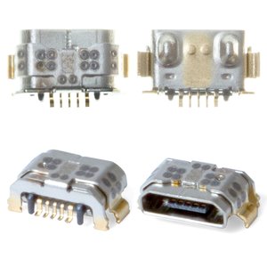 Charge Connector compatible with Samsung T290 Galaxy Tab A 8.0" WiFi, T295 Galaxy Tab A 8.0" LTE; Huawei P9 Lite, Y3 2017 , Y5 2017 , Y6 II, Y7 2017 , 5 pin, micro USB type B, VNS L21 CRO U00 CAM L21 