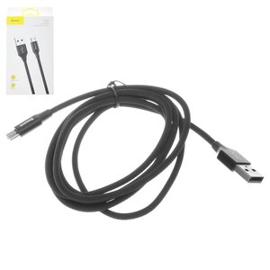 USB Cable Baseus Yiven, USB type A, micro USB type B, 150 cm, 2 A, black, nylon braided  #CAMYW B01