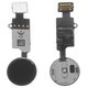 Flat Cable compatible with iPhone 7, iPhone 7 Plus, iPhone 8, iPhone 8 Plus, iPhone SE 2020, (Home button, black, without fingerprint recognition (without Touch ID), with plastic, YF, 4th gen)