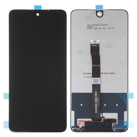 LCD compatible with Huawei Honor 10X Lite, P Smart 2021 , Y7a, black, without frame, original change glass  , PPA LX2 