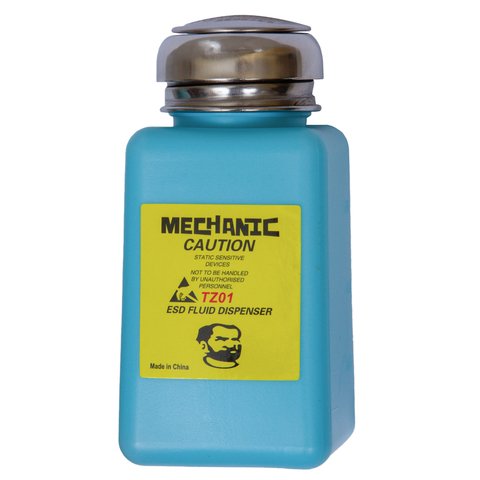 Tarro para líquido con dispensador Mechanic TZ01, 180 ml, antiestática