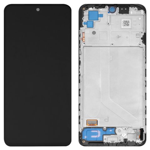 Pantalla LCD puede usarse con Xiaomi Redmi Note 10, Redmi Note 10S, negro, con marco, Original PRC 