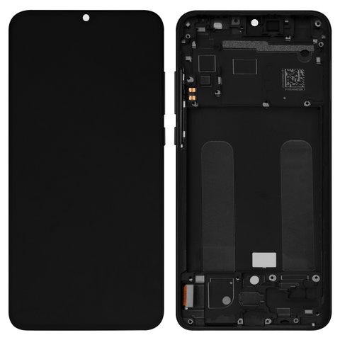 LCD compatible with Xiaomi Mi 9 Lite, black, with frame, Original PRC , M1904F3BG 