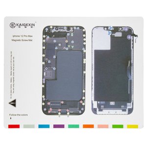 Insulation Mat compatible with Apple iPhone 12 Pro Max, to organize screws, magnetic 