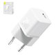 Mains Charger Baseus GaN5 mini, (20 W, Fast Charge, white, 1 output) #CCGN050102