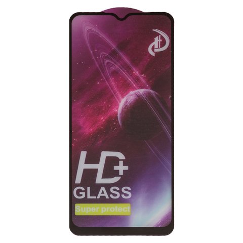 Tempered Glass Screen Protector All Spares compatible with Realme C11 2021 , C20, C21, Full Glue, compatible with case, black, the layer of glue is applied to the entire surface of the glass 
