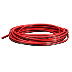 Wire In Silicone Insulation 2x24AWG, 0,25 мм², 1 m, red, black, UL3135 