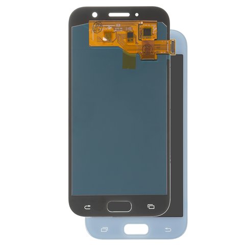 LCD compatible with Samsung A520 Galaxy A5 2017 , blue, without frame, High Copy, with wide edge, OLED , blue mist 