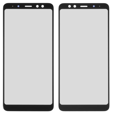 Housing Glass compatible with Samsung A530F Galaxy A8 2018 , A530F DS Galaxy A8 2018 , black 