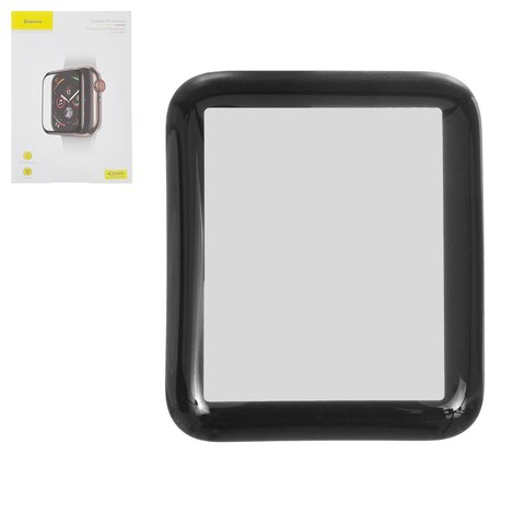 Tempered Glass Screen Protector Baseus compatible with Apple Watch 42mm, 0,23 mm 9H, 5D Full Glue, black #SGAPWA4 D01