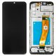 LCD compatible with Samsung A025F/DS Galaxy A02s, (black, with frame, Original (PRC), with yellow cable, (160,5x72 mm))