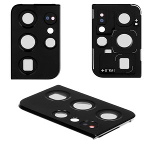 Camera Lens compatible with Samsung G998 Galaxy S21 Ultra 5G, black, with frames 