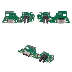 Flat Cable compatible with Oppo A54 5G, A56 5G, A74 5G, A93 5G, A93s 5G , A94 5G, charge connector, with microphone, with components, High Copy, charging board 
