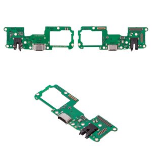Flat Cable compatible with Oppo A93 4G, A94 4G, Reno4 Lite, headphone connector, charge connector, with microphone, Copy, charging board 
