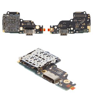 Flat Cable compatible with Xiaomi Redmi Note 13 4G, charge connector, with components, Original PRC , charging board 