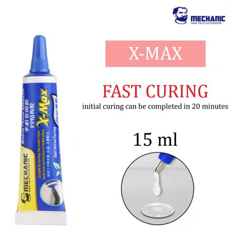 Sealant Glue Mechanic X MAX, for touchscreen LCD gluing, 15 ml, transparent 