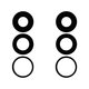 Camera Lens compatible with iPhone 13 Pro, iPhone 13 Pro Max, (black, without frame, set 3 pcs., HC)