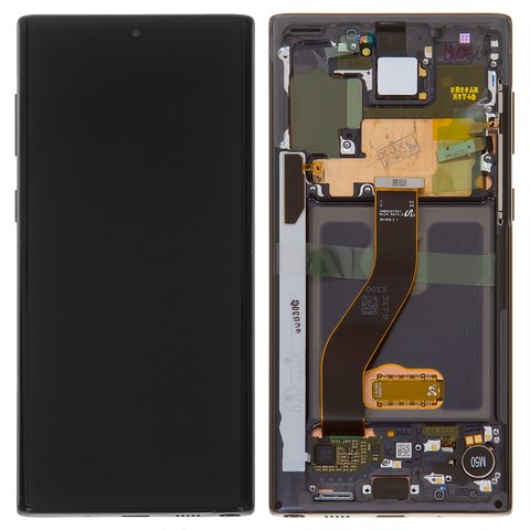 Pantalla LCD puede usarse con Samsung N970F Galaxy Note 10, negro, con marco, Original PRC