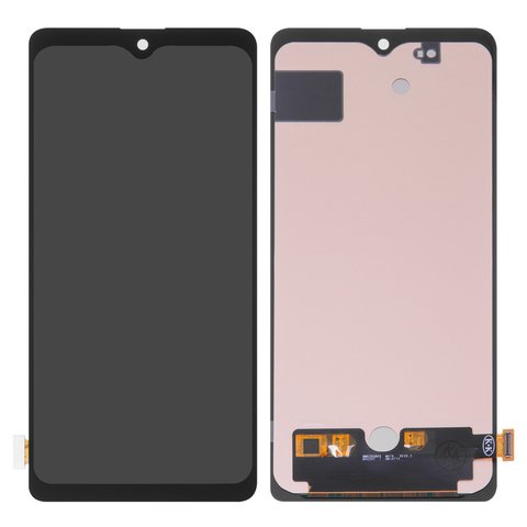 Pantalla LCD puede usarse con Samsung A715 Galaxy A71, negro, sin marco, High Copy, con borde ancho, OLED