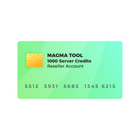 1000 créditos del servidor Magma Tool para cuenta de distribuidor