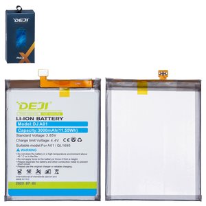 Batería Deji QL1695 puede usarse con Samsung A015 Galaxy A01, Li ion, 3.85 V, 3000 mAh