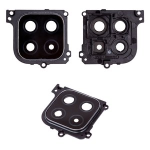 Vidrio de cámara puede usarse con Samsung A226 Galaxy A22 5G, negro, con marcos