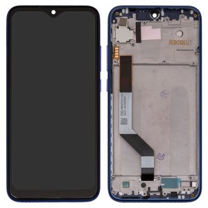 Pantalla LCD puede usarse con Xiaomi Redmi Note 7, Redmi Note 7 Pro, azul, con borde ancho, con marco, Copy, M1901F7G, M1901F7H, M1901F7I