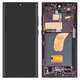 Pantalla LCD puede usarse con Samsung S918 Galaxy S23 Ultra, negro, con marco, High Copy, (OLED)